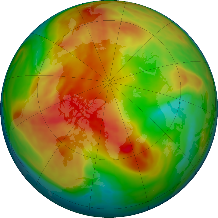 Arctic ozone map for 26 February 2017